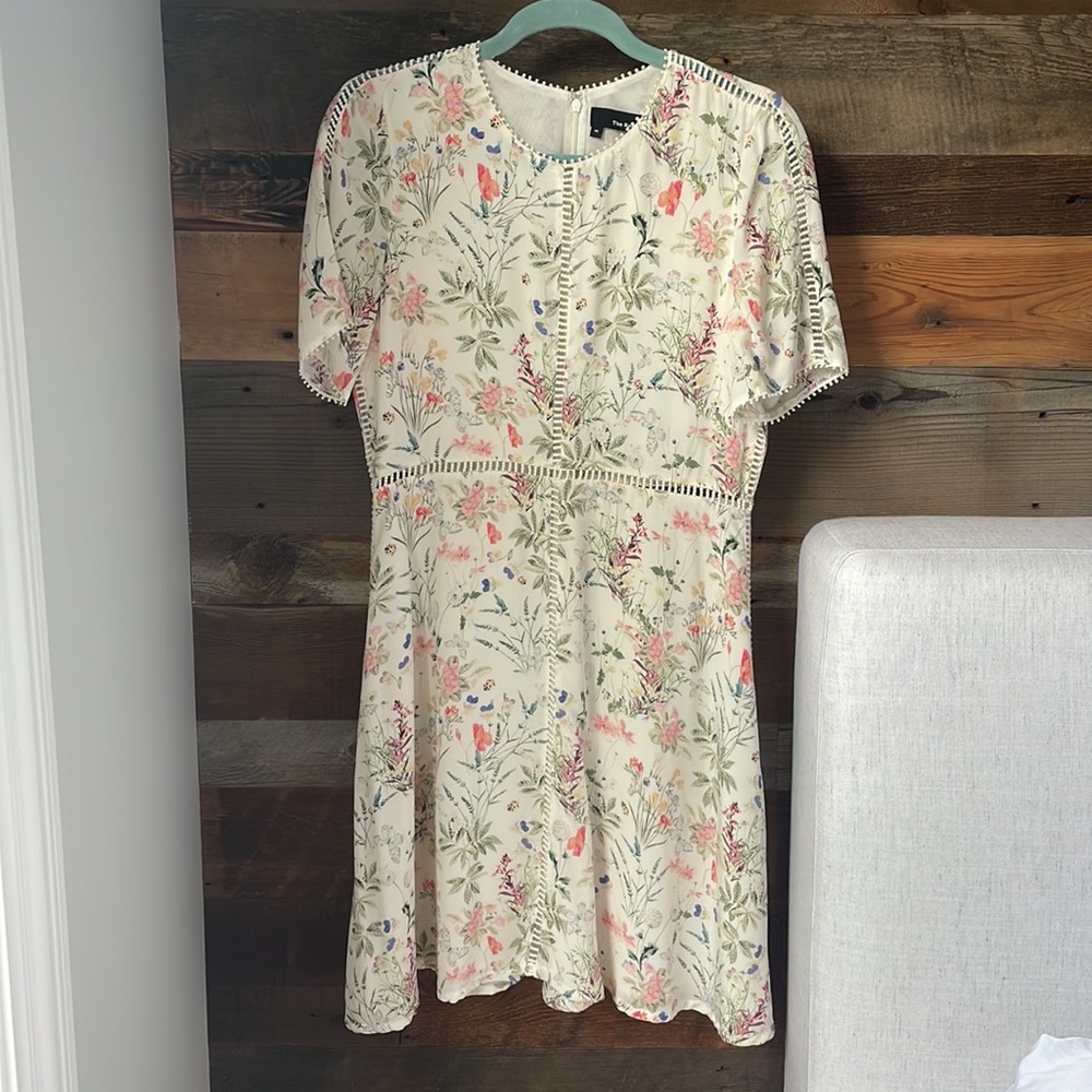 The Kooples, Ivory Floral Silk Dress